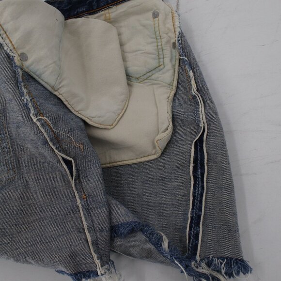Vintage 60s Levis 501 Shorts Unisex 28 4" Selvedge Big E Button Fly Cut Off - Picture 16 of 16